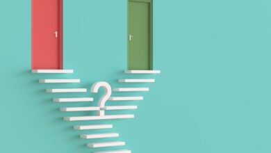 Choosing a path, two doors, two roads