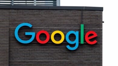 31 January 2025, Bavaria, Munich: The Google logo and lettering can be seen on the facade of the company's Munich headquarters on January 31, 2025 in Munich (Bavaria). The company's development center is located in Arnulfpark. More than 2,500 employees work for the US company at various locations in Germany. The parent company of Google LLC is Alphabet Inc. Photo: Matthias Balk/dpa (Photo by Matthias Balk/picture alliance via Getty Images)