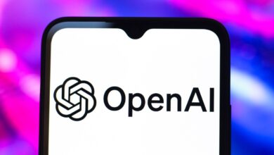 The OpenAI logo is seen displayed on a smartphone screen.