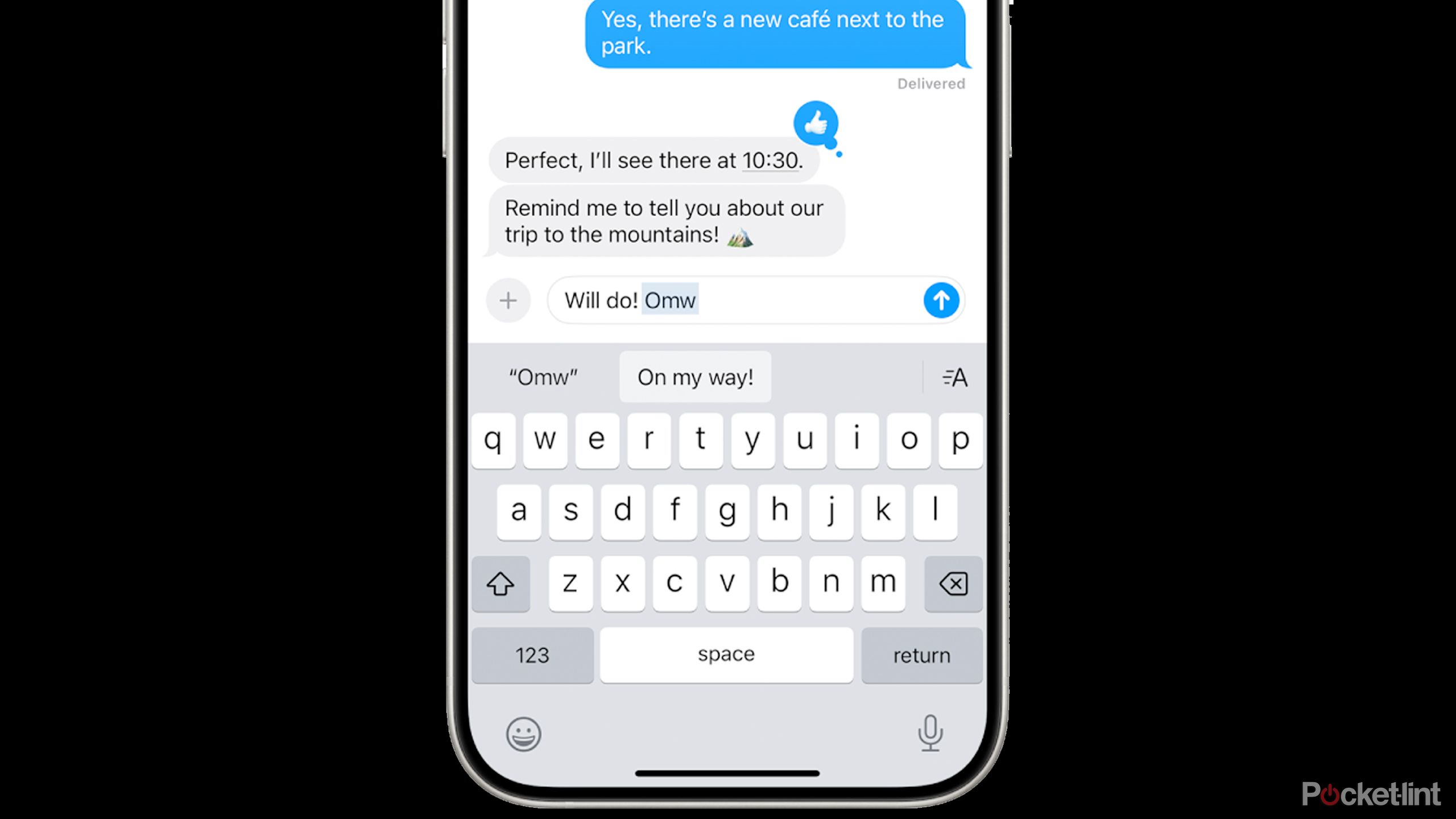 با استفاده از جایگزینی متن در iOS 18.
