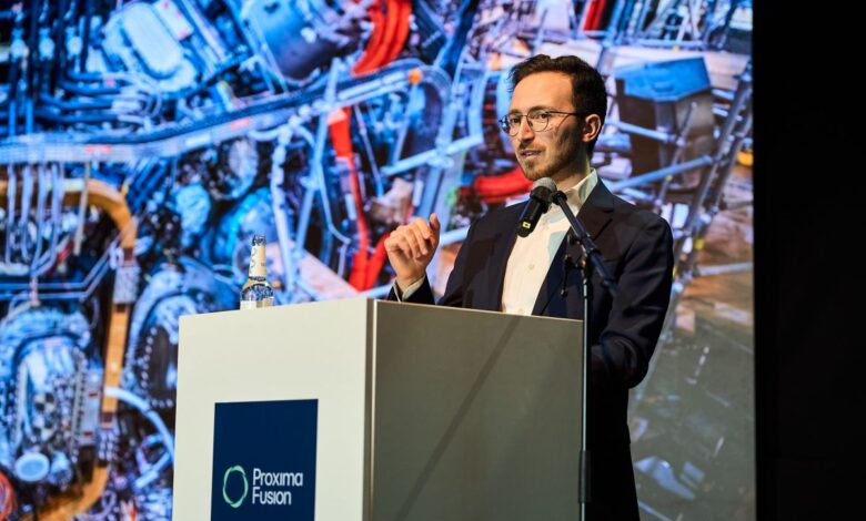 2025-03-11 - Photo from Proxima Fusion’s Munich lab opening event, featuring remarks by Proxima CEO Francesco Sciortino - image credits Fabian Vogl for Proxima Fusion