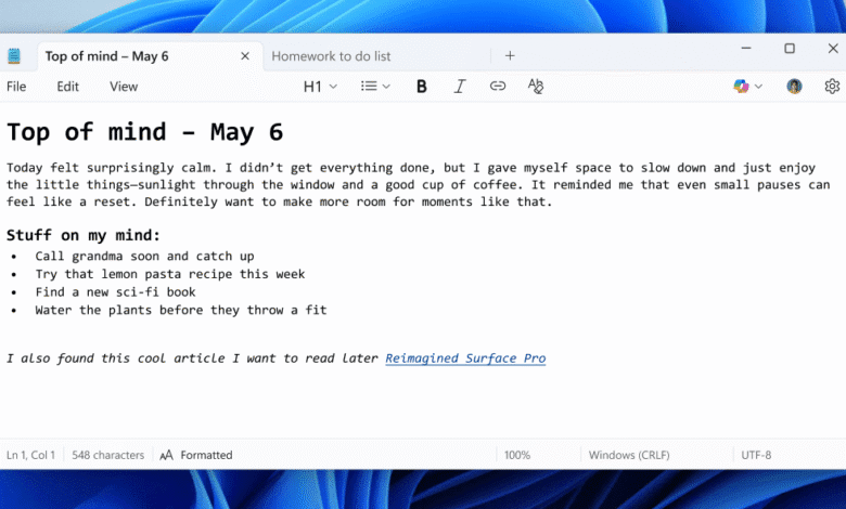 windows notepad