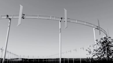 A rendering show's what AirLoom's wind turbine will look like.