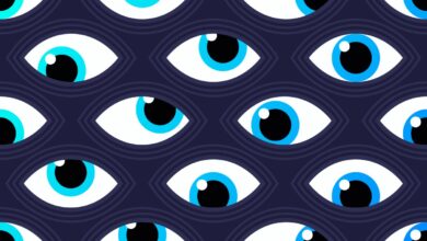 Seamless Eyes Spy Abstract Background Pattern
