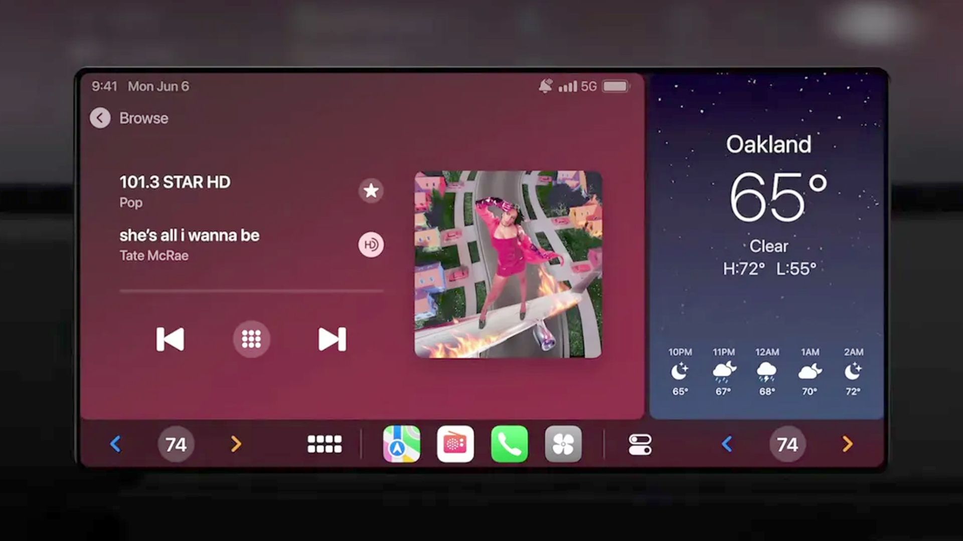 رابط رادیویی مفهومی اپل برای CarPlay نسل بعدی.