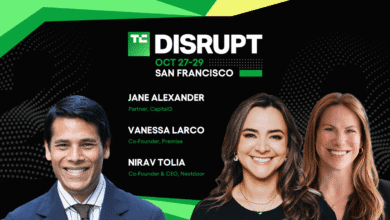 TechCrunch Disrupt 2025 Nirav Tolia, Jane Alexander, Vanessa Larco
