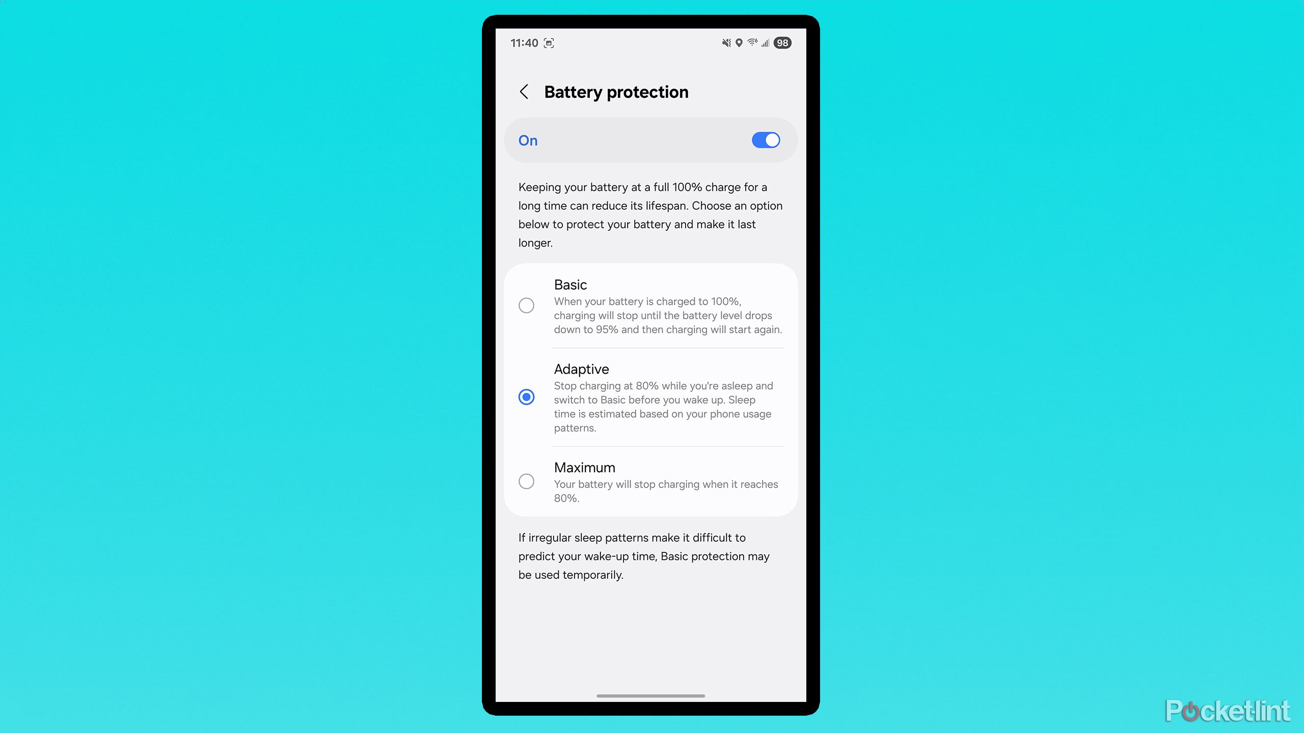 محافظت از باتری سامسونگ.