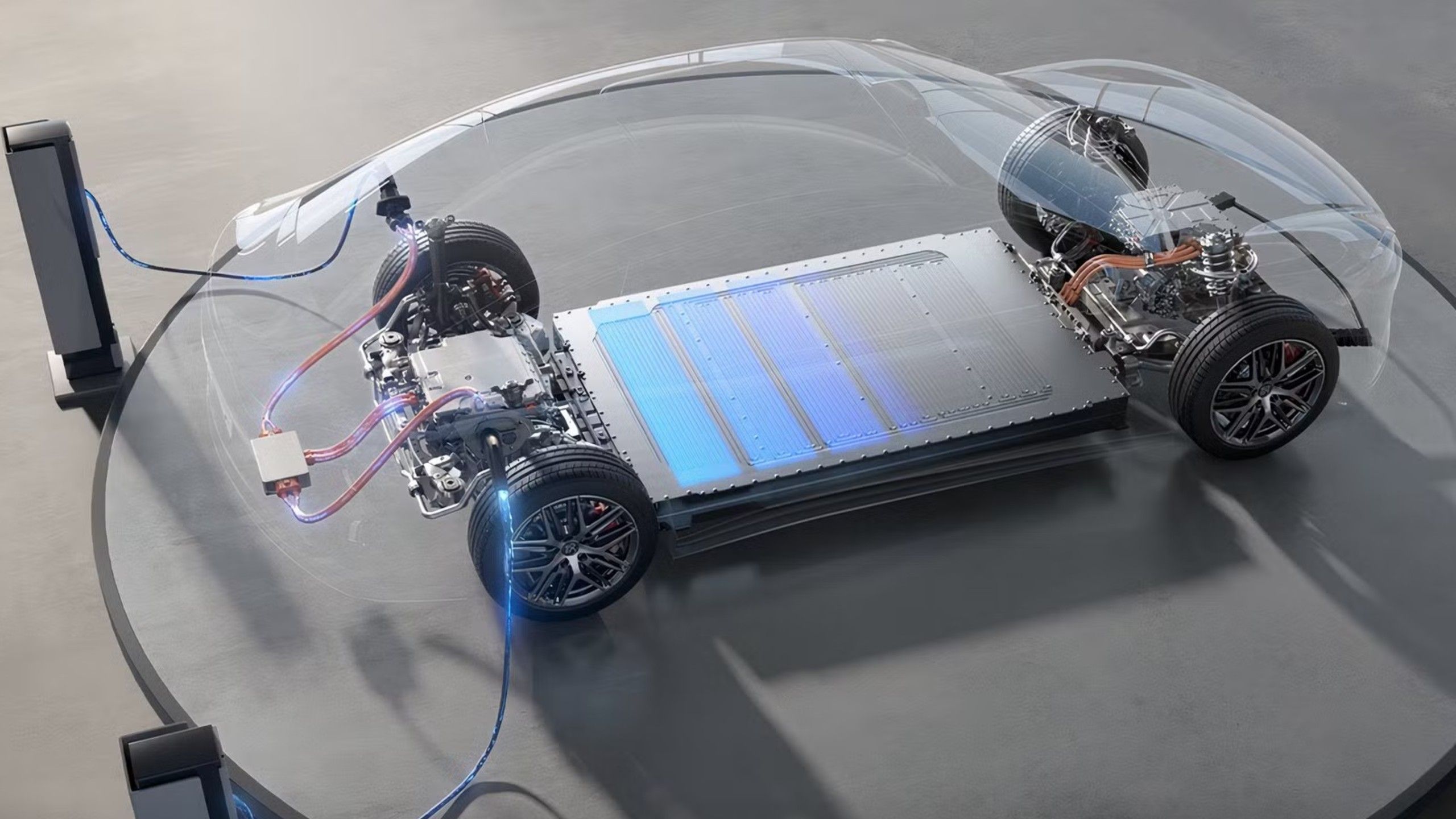 گرافیک باتری شارژ فلش BYD Super E-Platform.