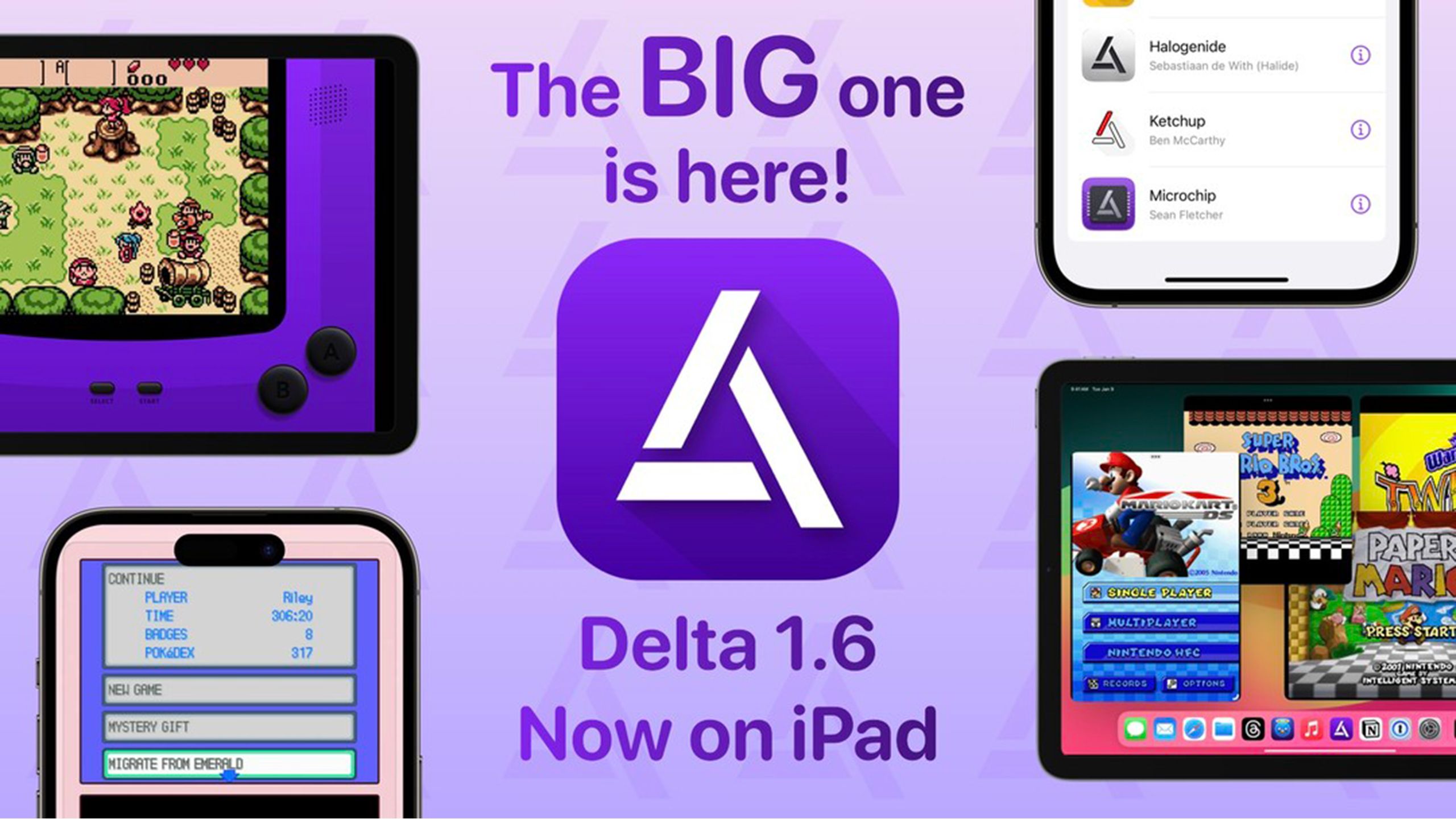 تصویر تبلیغاتی برای Delta 1.6 خواندن بزرگ در اینجا است ، Delta 1.6 اکنون در iPad