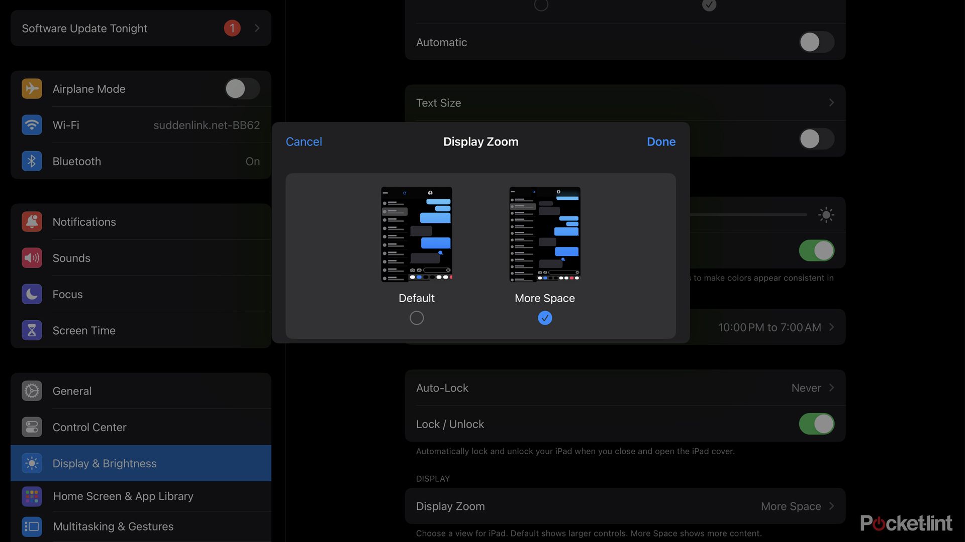 فعال کردن بزرگنمایی نمایش در iPados 17.