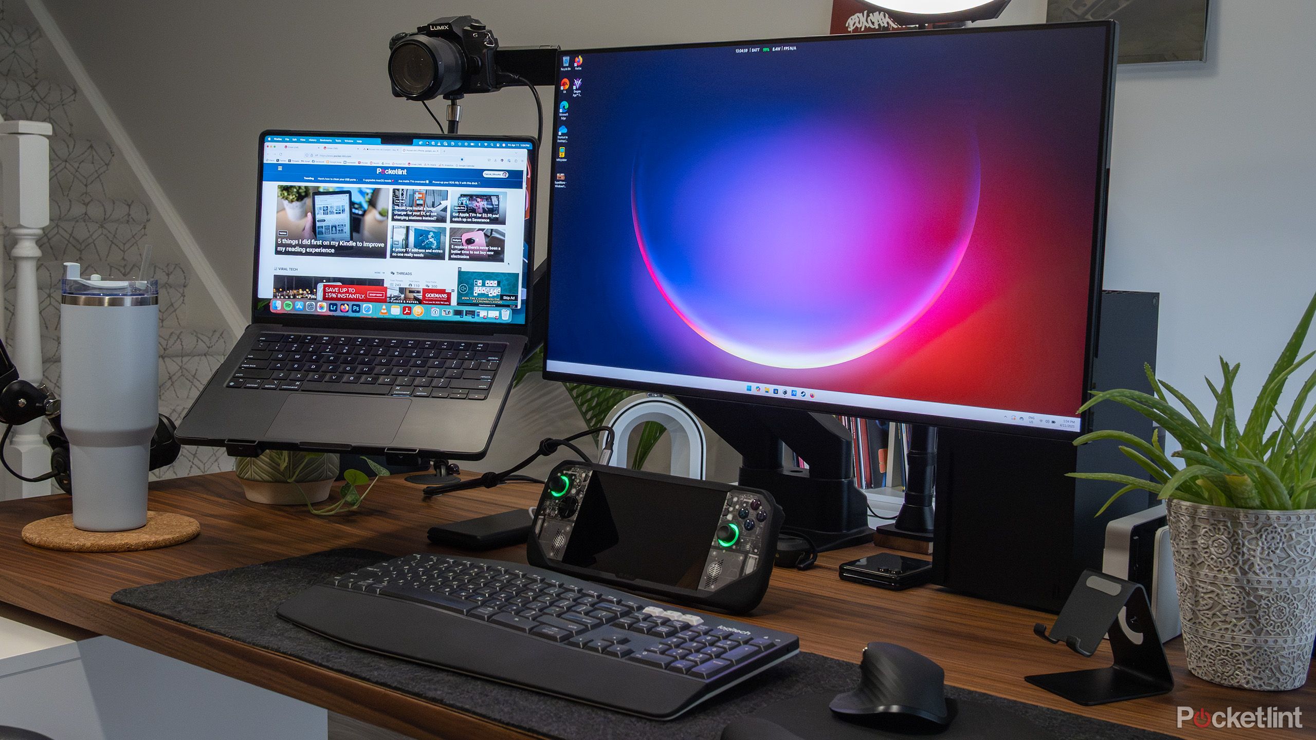 ASUS ROG ALLY X به مانیتور وصل شد.