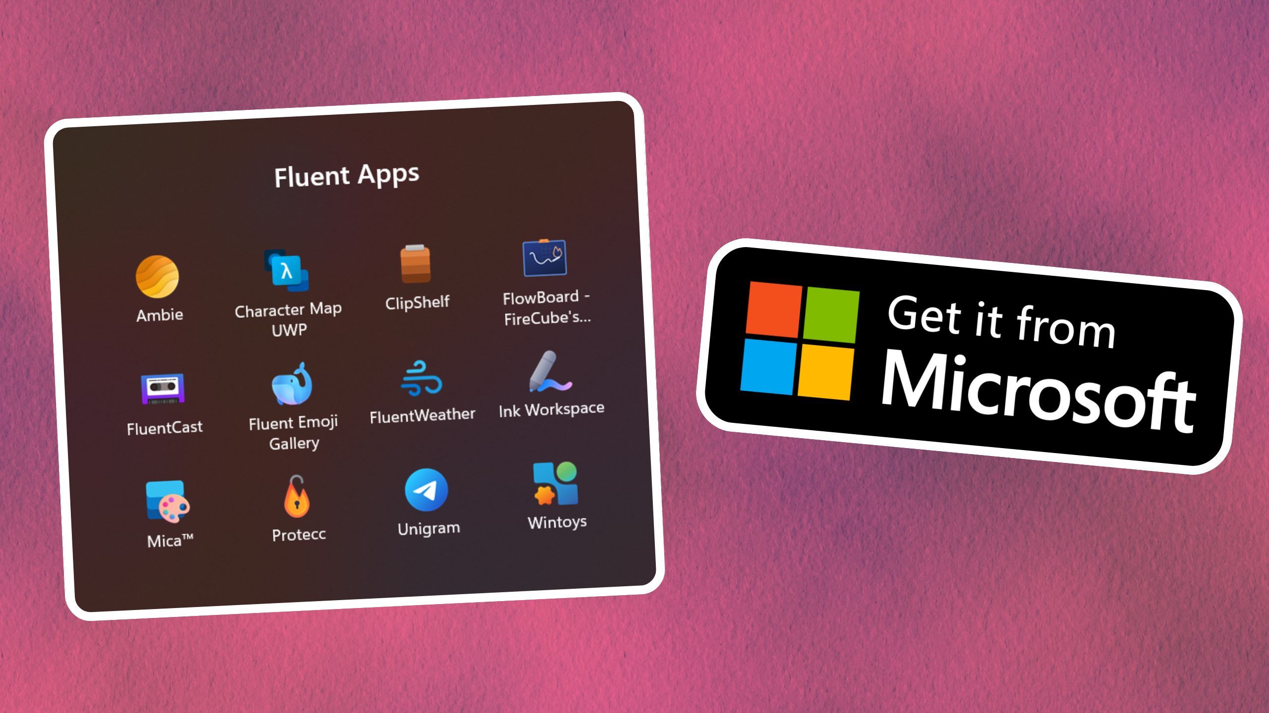 تصویر هدر برنامه های Fluent Windows 11