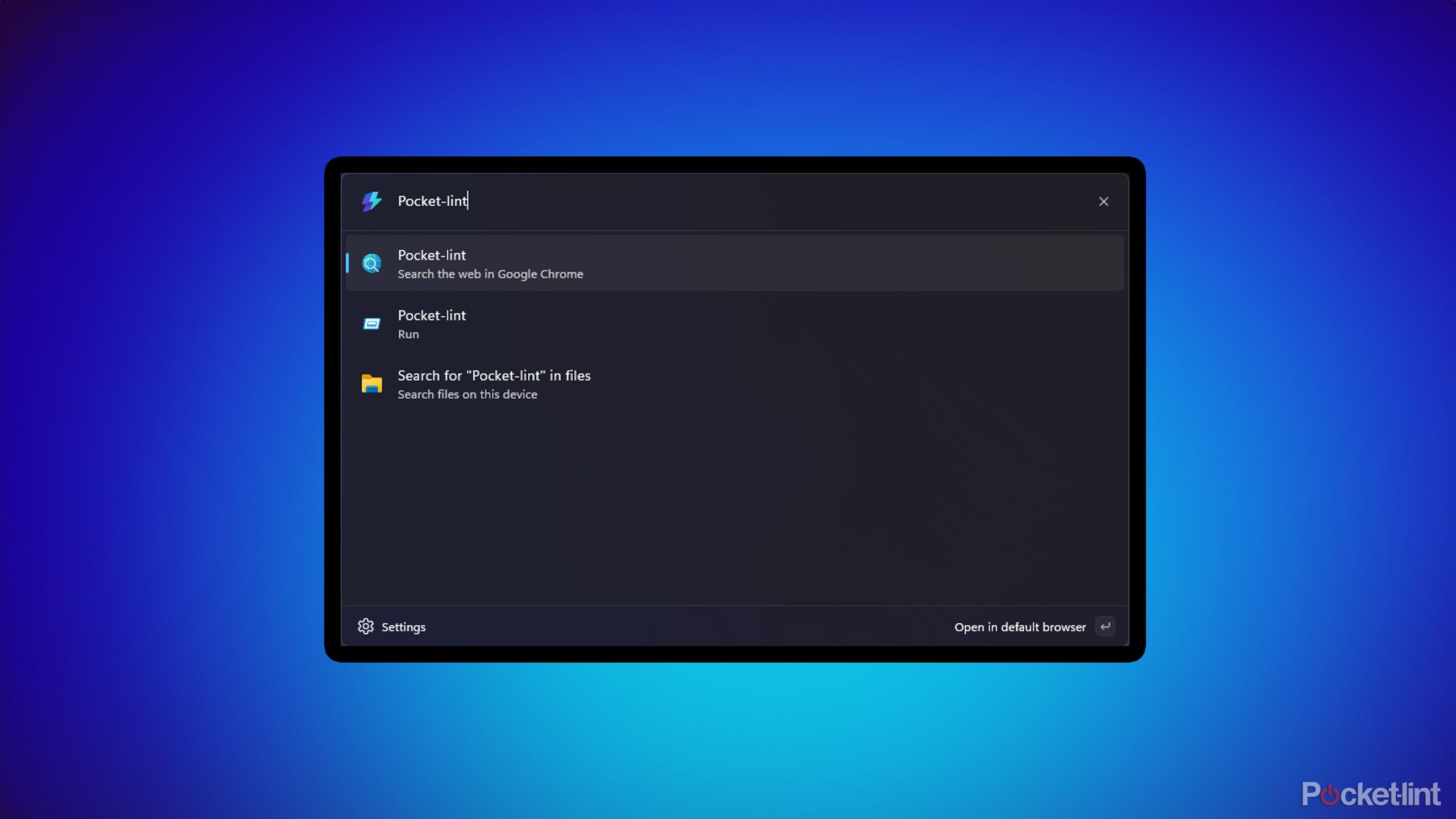 Windows Command Palette Search Web.