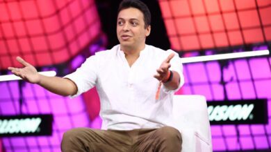 Alex Bouaziz, Deel on Centre Stage during day two of Collision 2022 at Enercare Centre in Toronto, Canada.