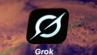 The Grok app on a smartphone