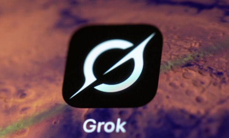 The Grok app on a smartphone