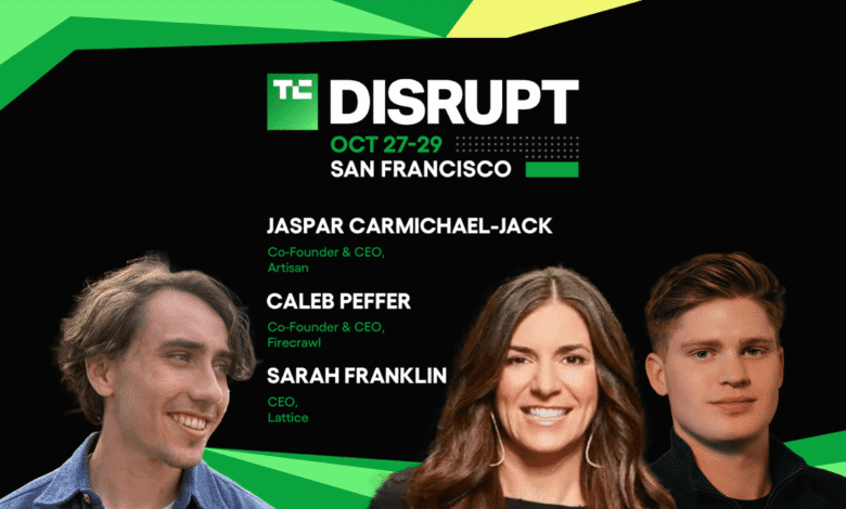 TechCrunch Disrupt 2025 Caleb Peffer, Jaspar Carmichael-Jack, Sarah Franklin