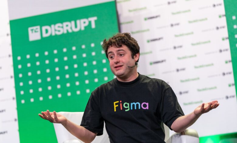 Dylan Field, CEO at Figma on the TechCrunch Disrupt stage in San Francisco on October 20, 2022. Image Credit: Haje Kamps / TechCrunch