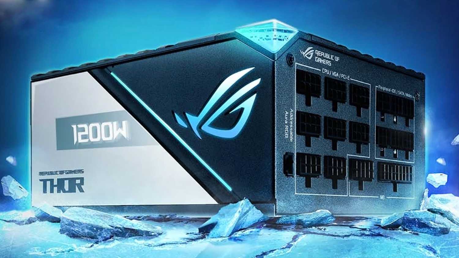 منبع تغذیه ASUS ROG THOR 1200W برای رایانه.
