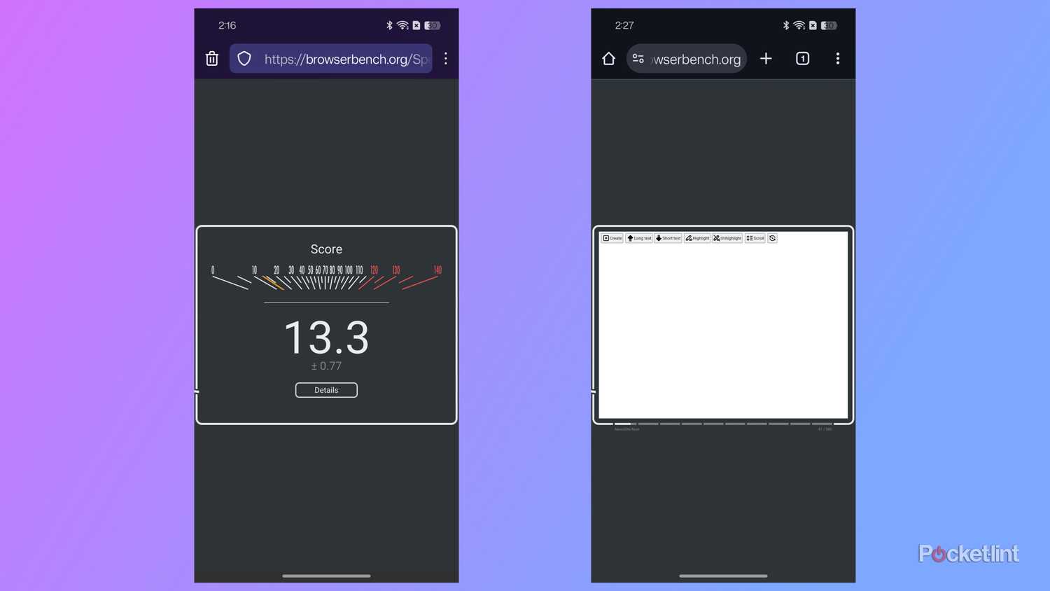سرعت سنج در Firefox Focus vs Google Chrome در Android