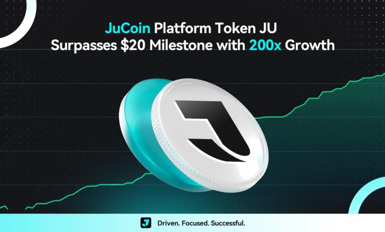 Token Platform Jucoin با رشد 200 برابر از 20 دلار از نقطه عطف 20 دلار پیشی می گیرد
