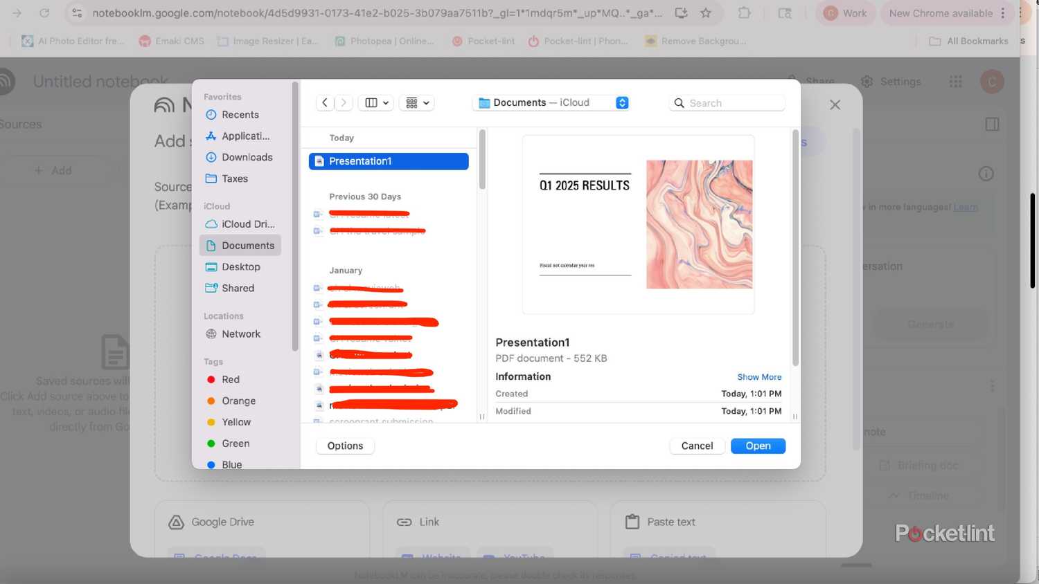 بارگذاری یک عرشه پاورپوینت در Notebooklm