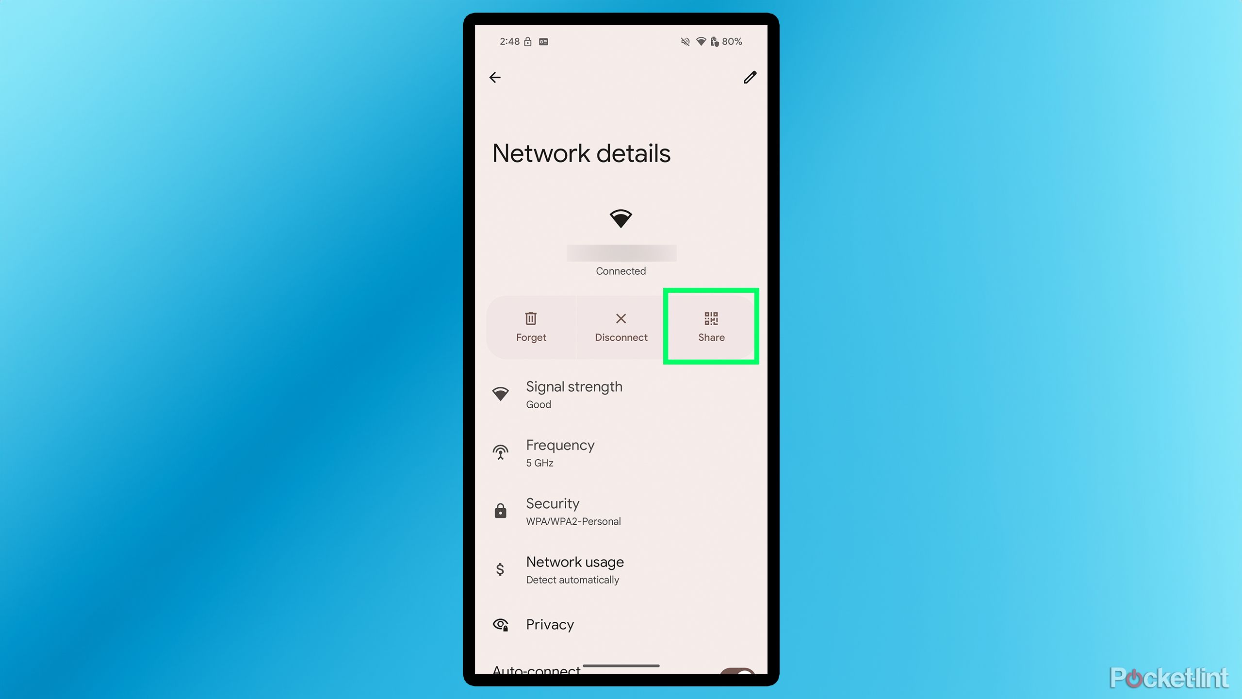 کد QR Wi-Fi در Android.
