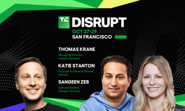 TechCrunch Disrupt 2025 Katie Stanton, Thomas Krane, and Sangeen Zeb