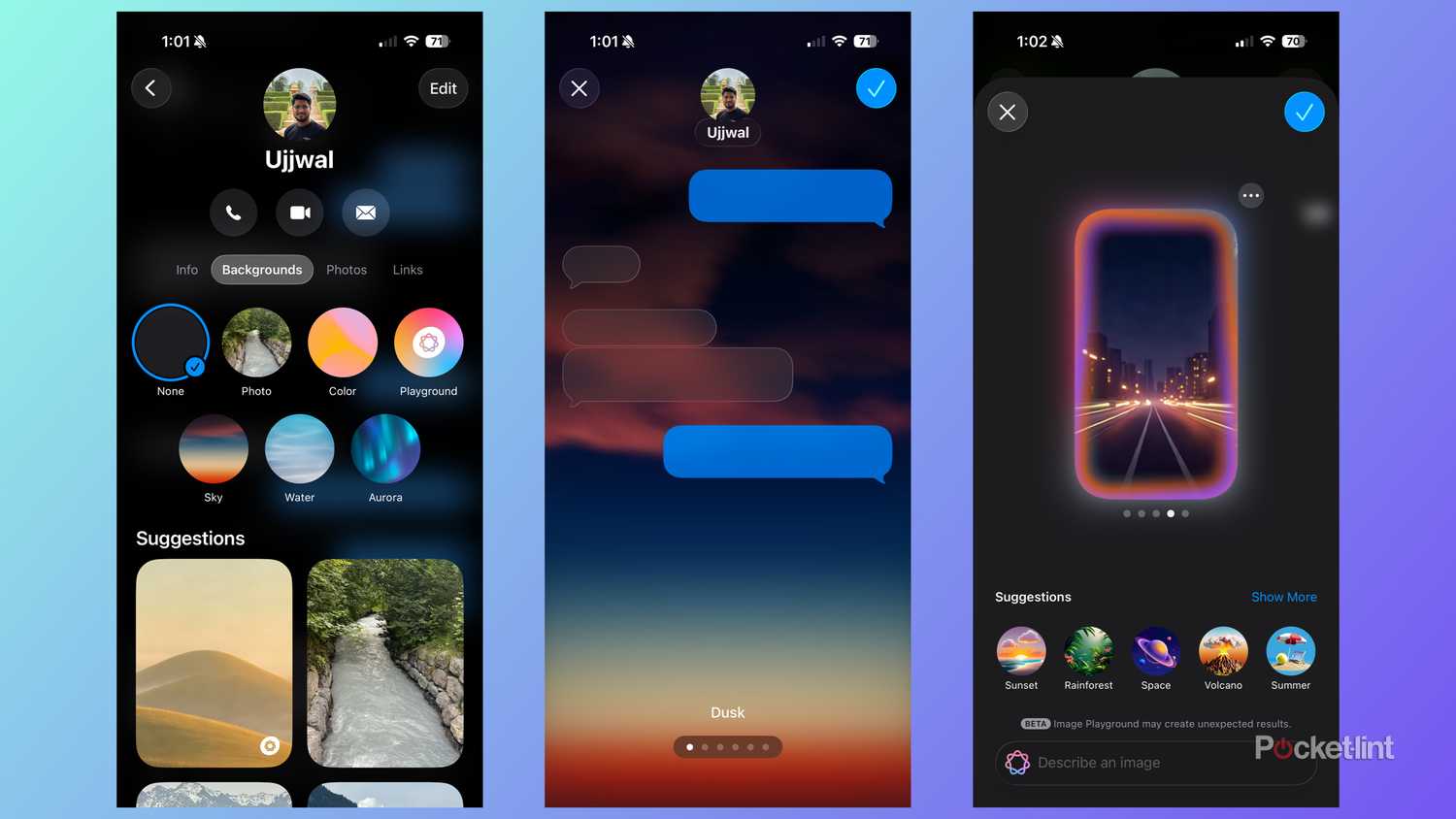 زمینه های سفارشی در iMessage در iOS 26