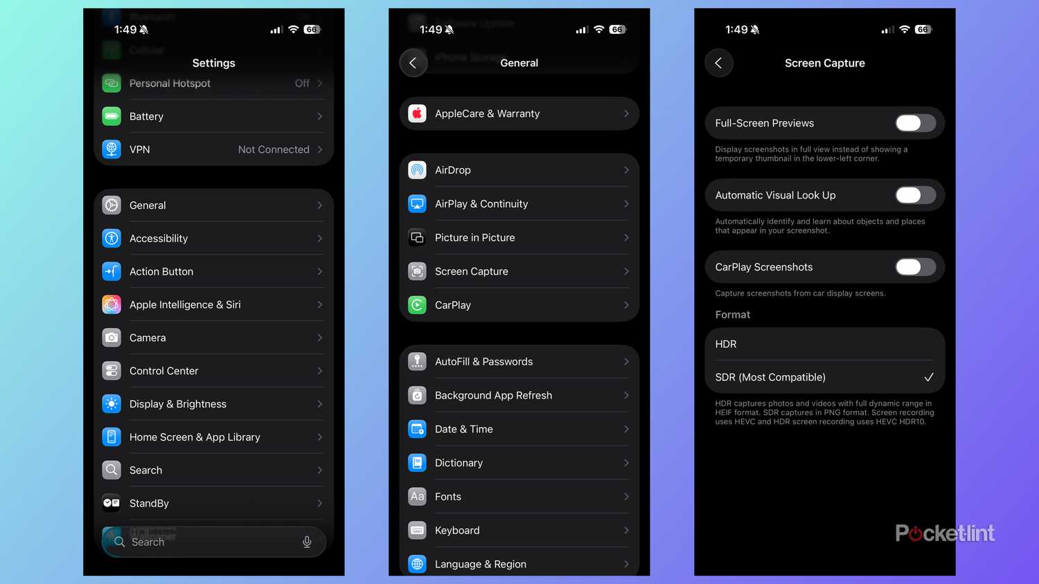 تنظیم پیش نمایش تصاویر در iOS 26