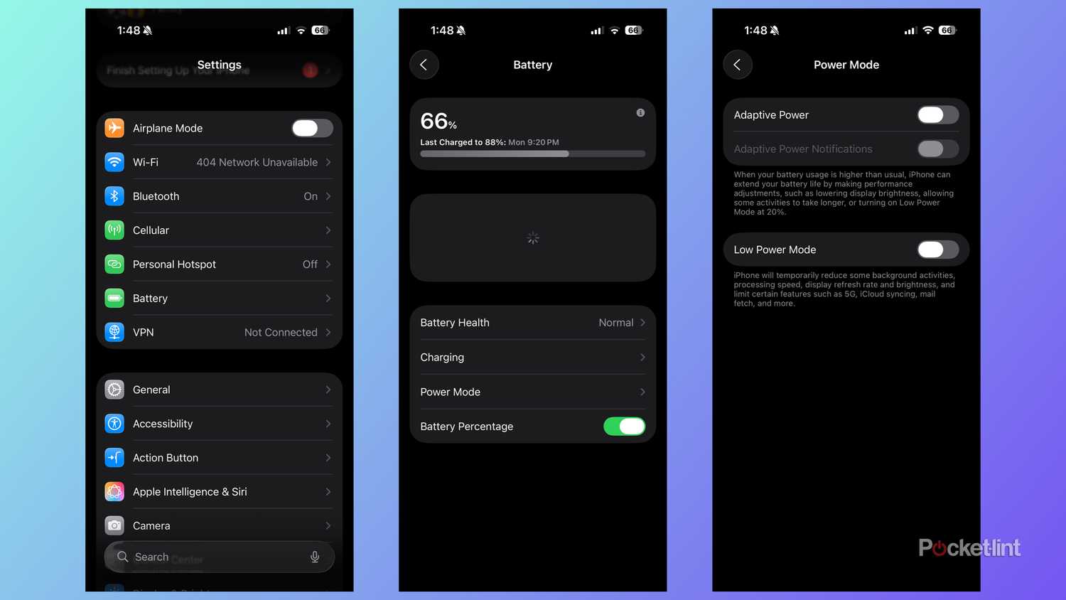با استفاده از حالت قدرت تطبیقی ​​در iOS 26