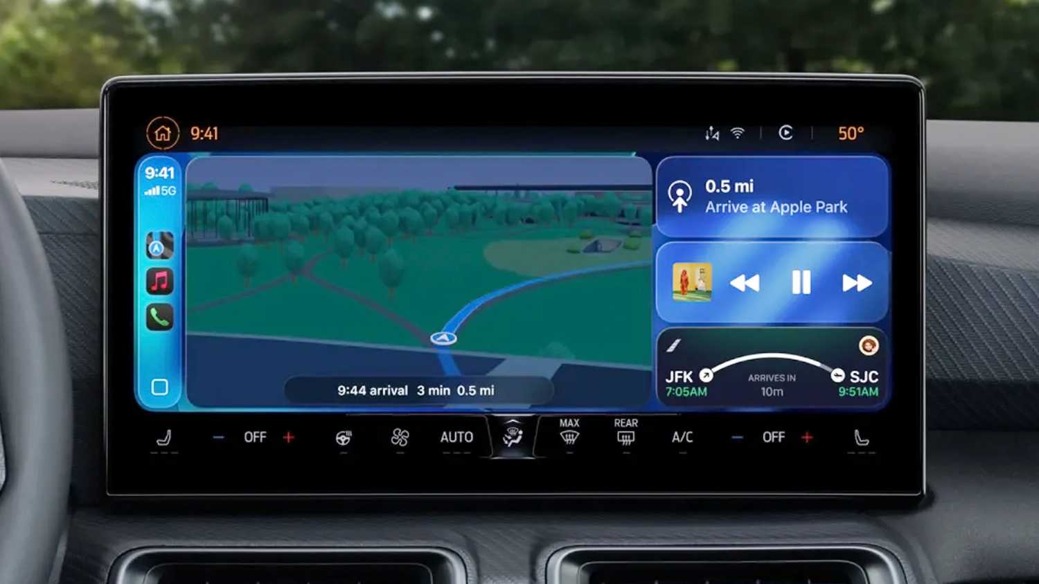 فعالیت های زنده در iOS 26 CarPlay.