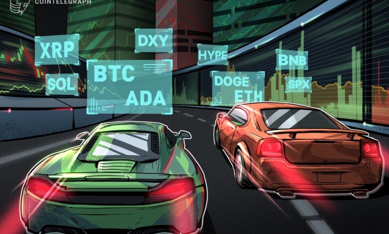 پیش بینی قیمت 10/27: SPX، DXY، BTC، ETH، BNB، XRP، SOL، DOGE، ADA، HYPE
