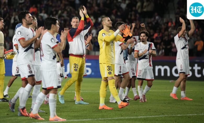 PSG بارسلونا را با پیروزی دیررس در لیگ قهرمانان اروپا ، منچسترسیتی که توسط موناکو برگزار شد ، غرق می کند