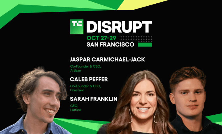 TechCrunch Disrupt 2025 Caleb Peffer, Jaspar Carmichael-Jack, Sarah Franklin