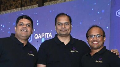 Qapita co-founders Ravi Ravulaparthi, Vamsee Mohan Kamabuthla, and Lakshman Gupta