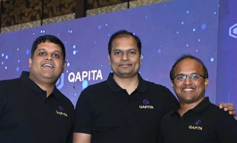 Qapita co-founders Ravi Ravulaparthi, Vamsee Mohan Kamabuthla, and Lakshman Gupta