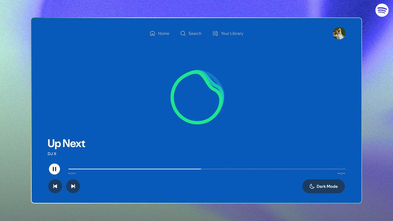 DJ در برنامه Spotify Apple TV.