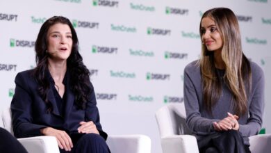 Phoebe Gates, Co-Founder, Phia, and Sophia Kianni, Co-Founder, Phia, speaks onstage during day two of TechCrunch Disrupt 2025