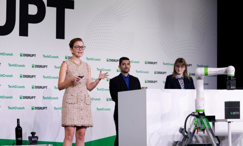 Capella Kerst, Founder & CEO of geCKo Materials, speaks onstage during day three of TechCrunch Disrupt 2025