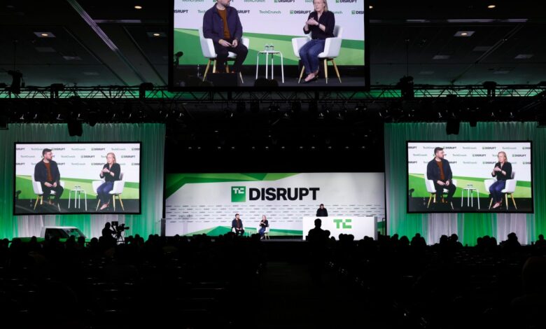 Sean O'Kane and Chris Barman, CEO, Slate Auto, speak onstage during day two of TechCrunch Disrupt 2025 at Moscone Center on October 28, 2025 in San Francisco, California