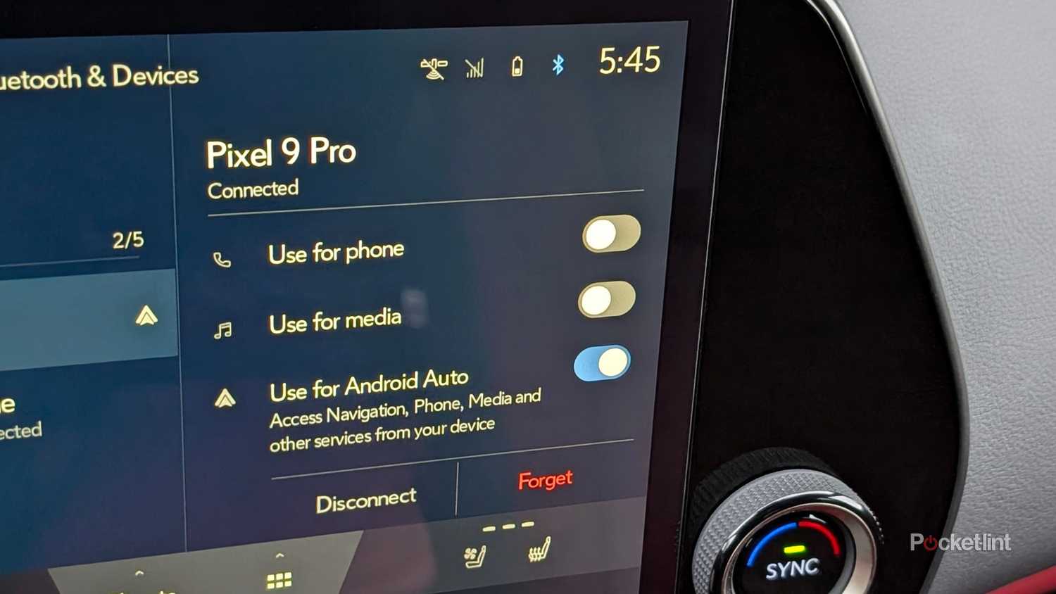 بلوتوث و دستگاه‌های Android Auto
