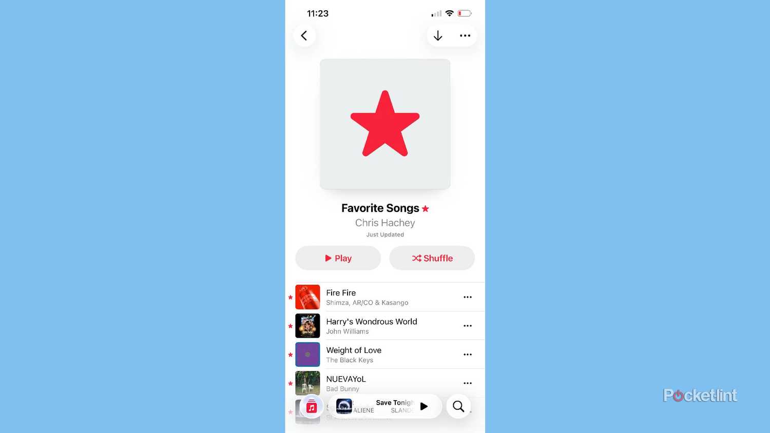 آهنگ های مورد علاقه apple music