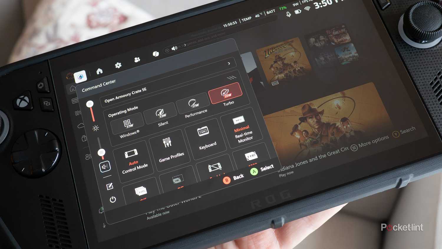 مرکز فرماندهی ROG Xbox Ally X در جعبه سلاح 