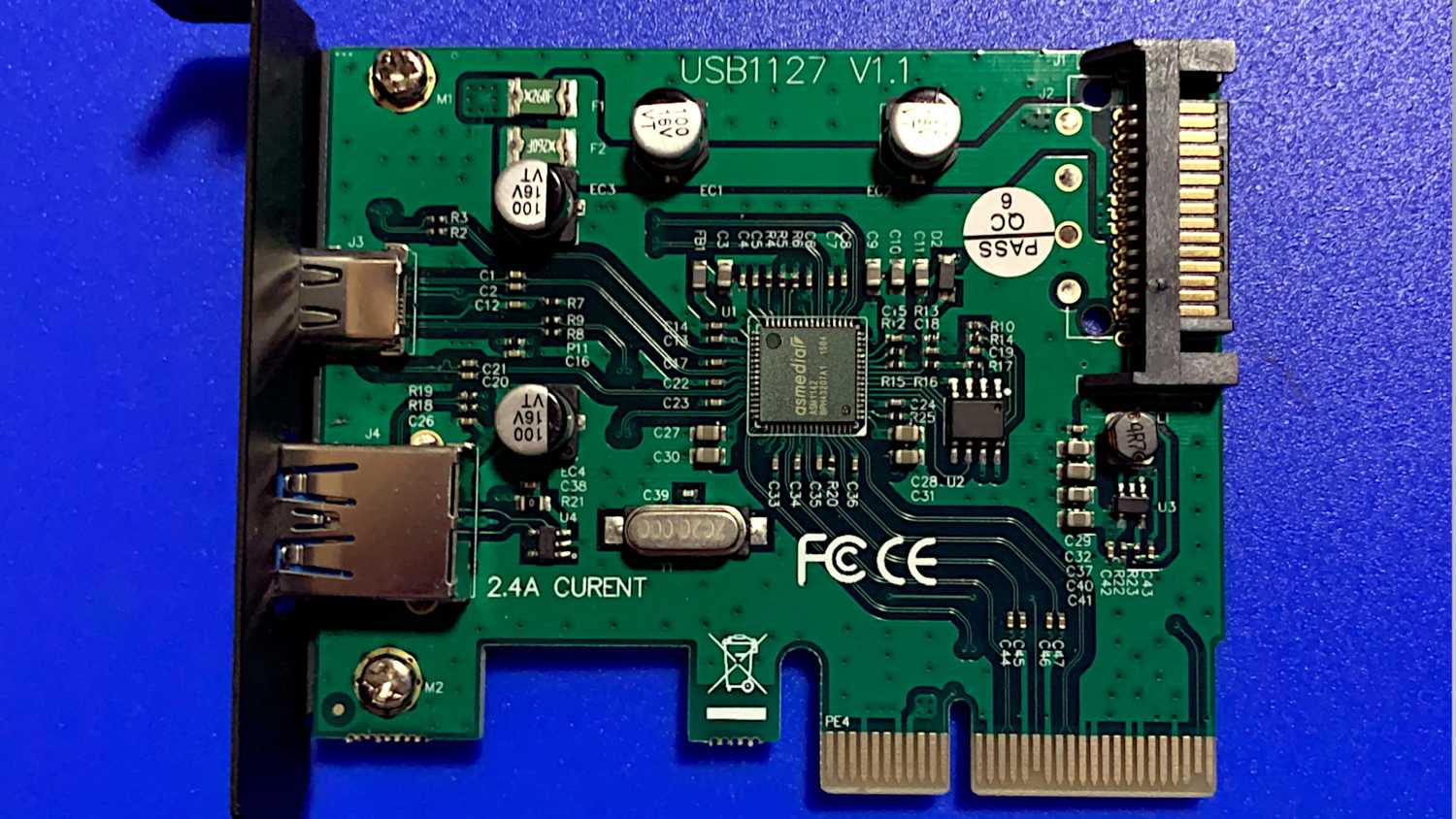 کارت توسعه PCIe 4X USB.