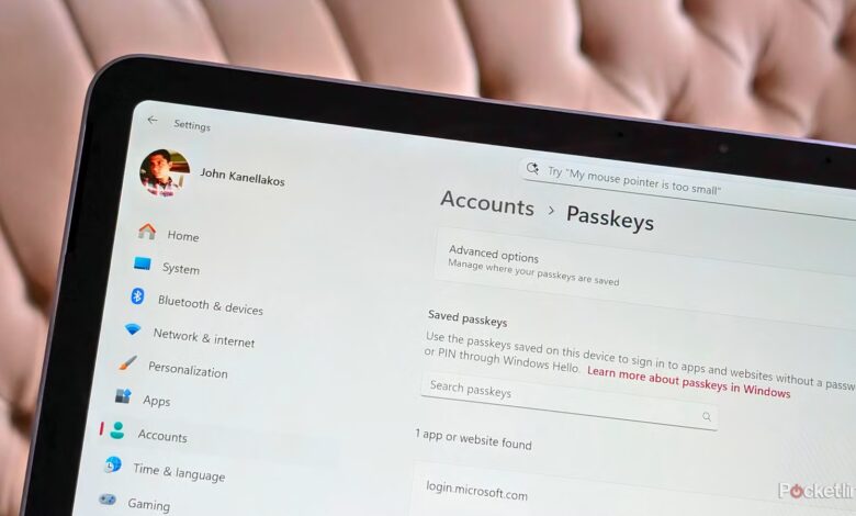 ویندوز 11 با کلیدهای عبور بسیار بهتر عمل می کند