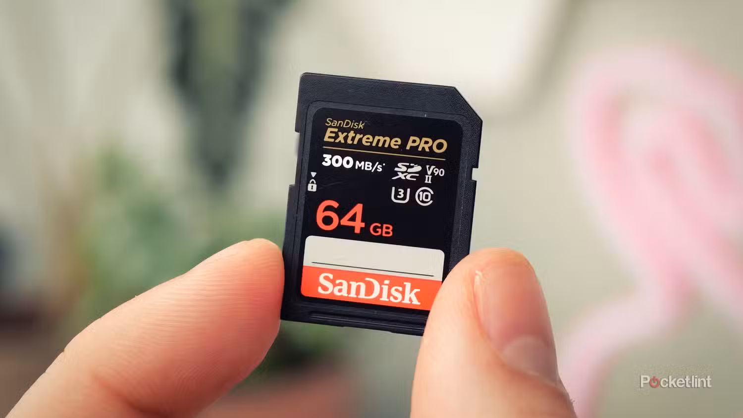 کارت SD SanDisk از نزدیک نگه داشته شد. 