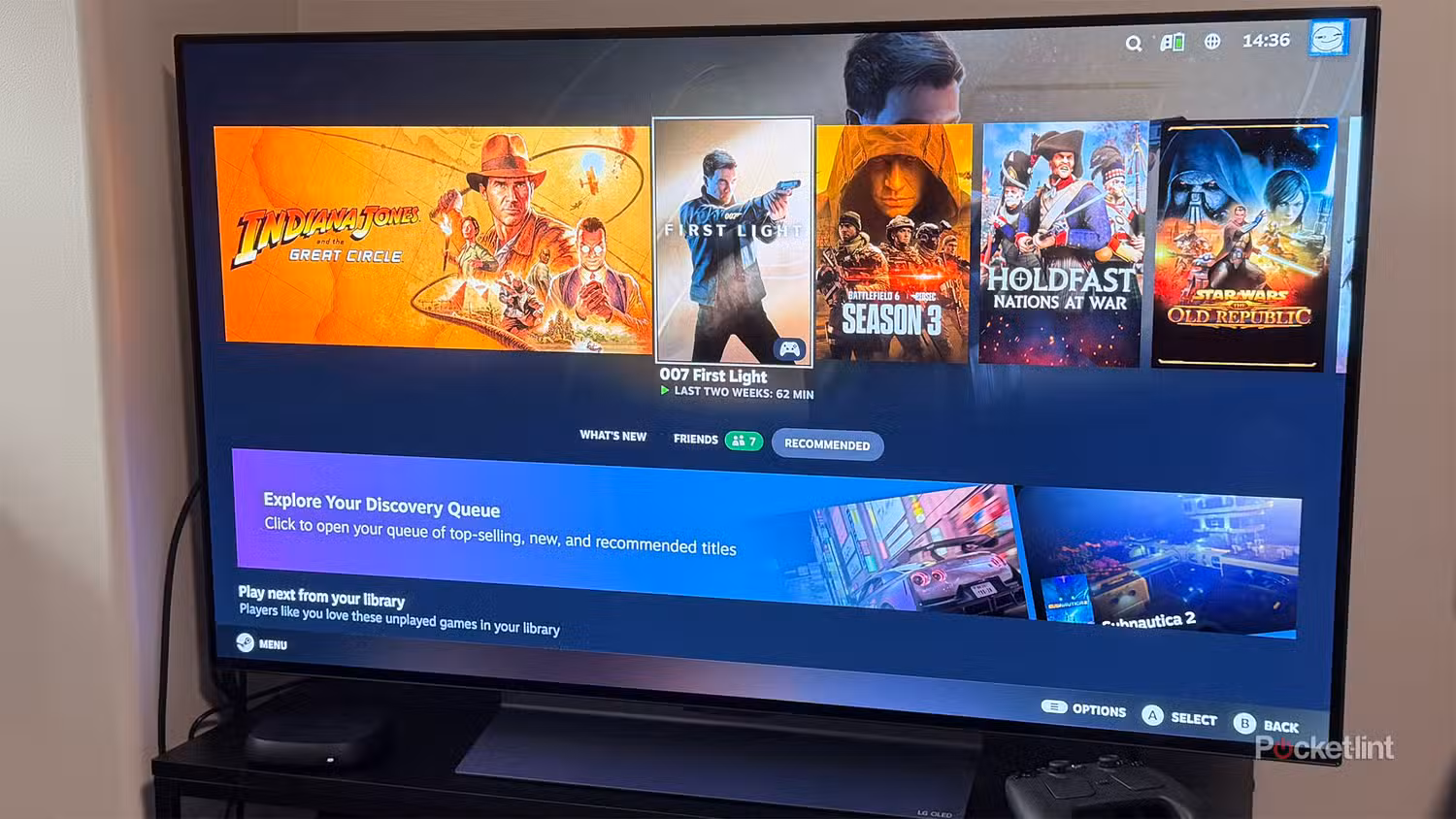 Steam Big Picture در تلویزیون ال جی.