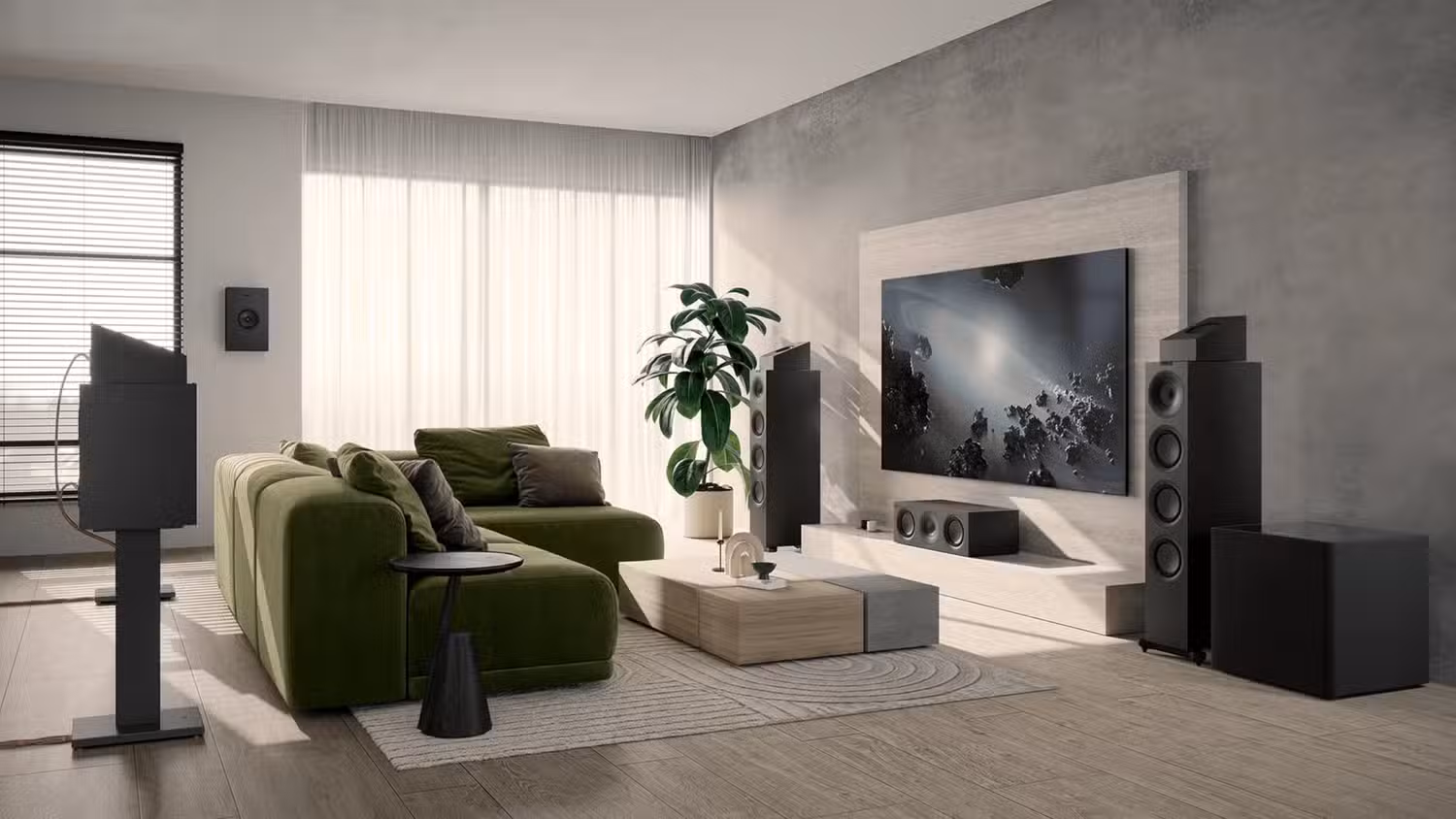 راه اندازی Dolby Atmos با بلندگوهای دیواری متا KEF Q8.