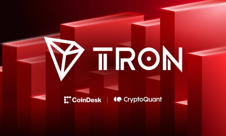 TRON به 90 میلیارد دلار + USDT در شبکه، + 887 میلیون دلار در حجم کارت رمزنگاری در سه ماهه دوم، دادههای CoinDesk و CryptoQuant میرسد.